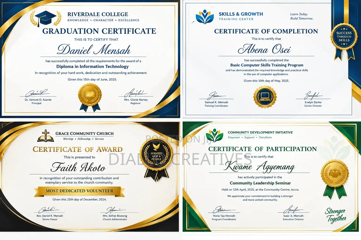 Certificate Design Service