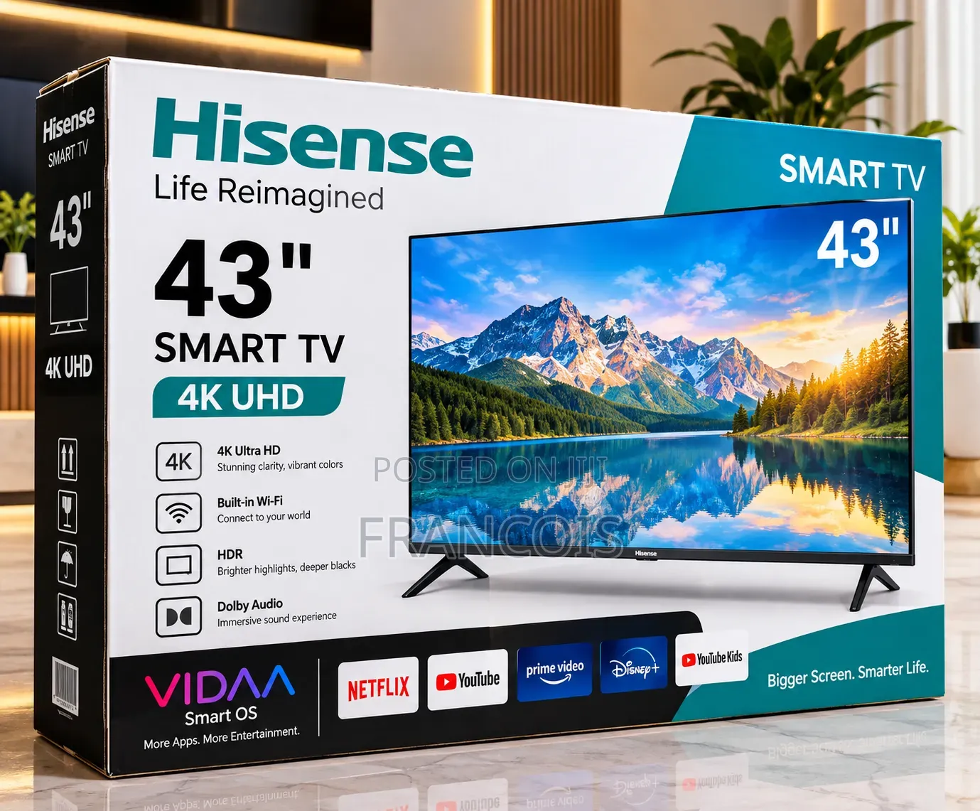 Slightly Used Hisense Smart 43 Inches Television