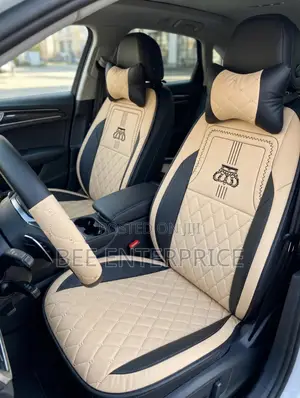 Royal Crown Beige and Black Seat Cover