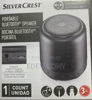 New SilverCrest 5.0 Portable Bluetooth Speaker 33ft Range 15hr Battery