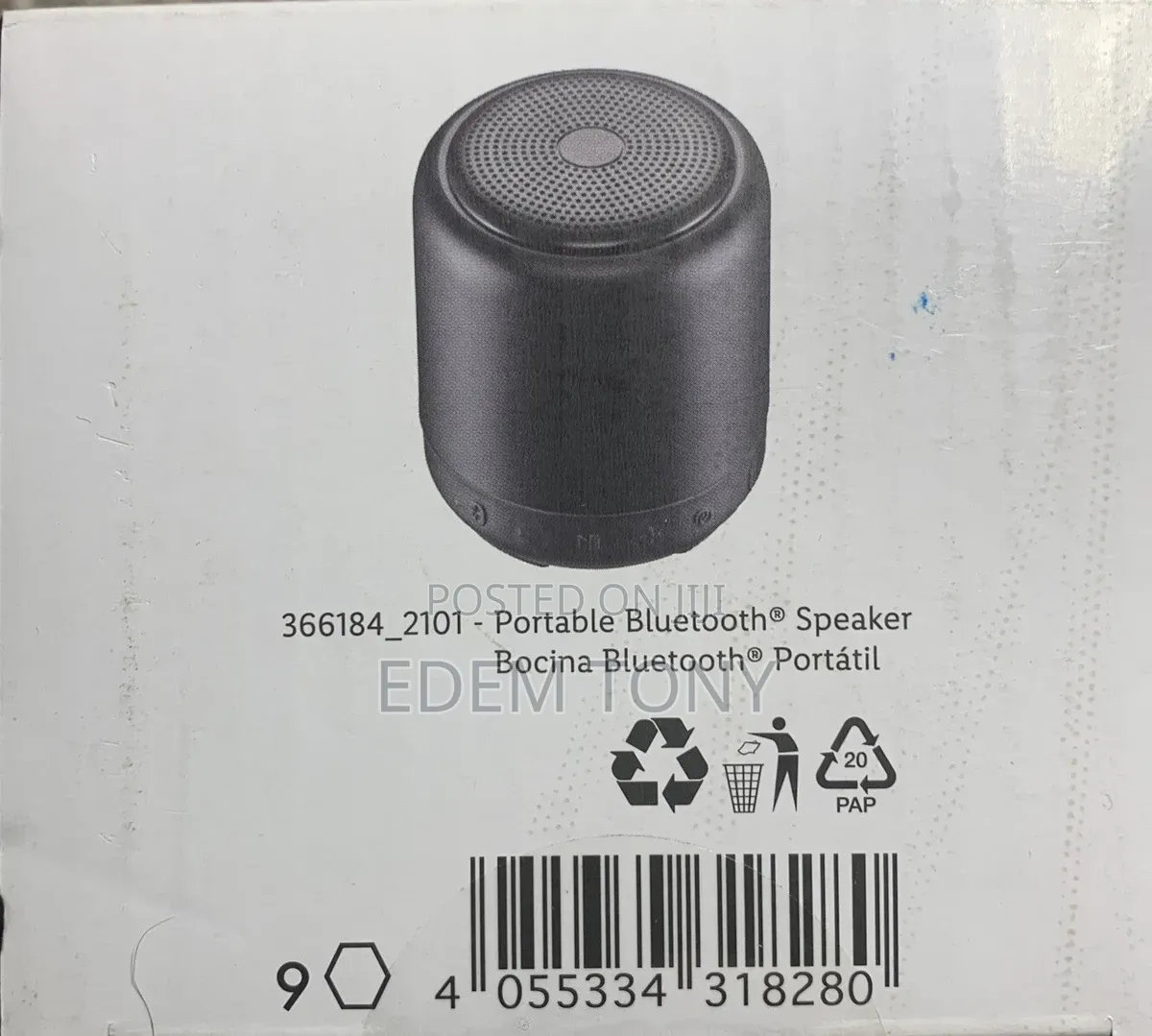 New SilverCrest 5.0 Portable Bluetooth Speaker 33ft Range 15hr Battery