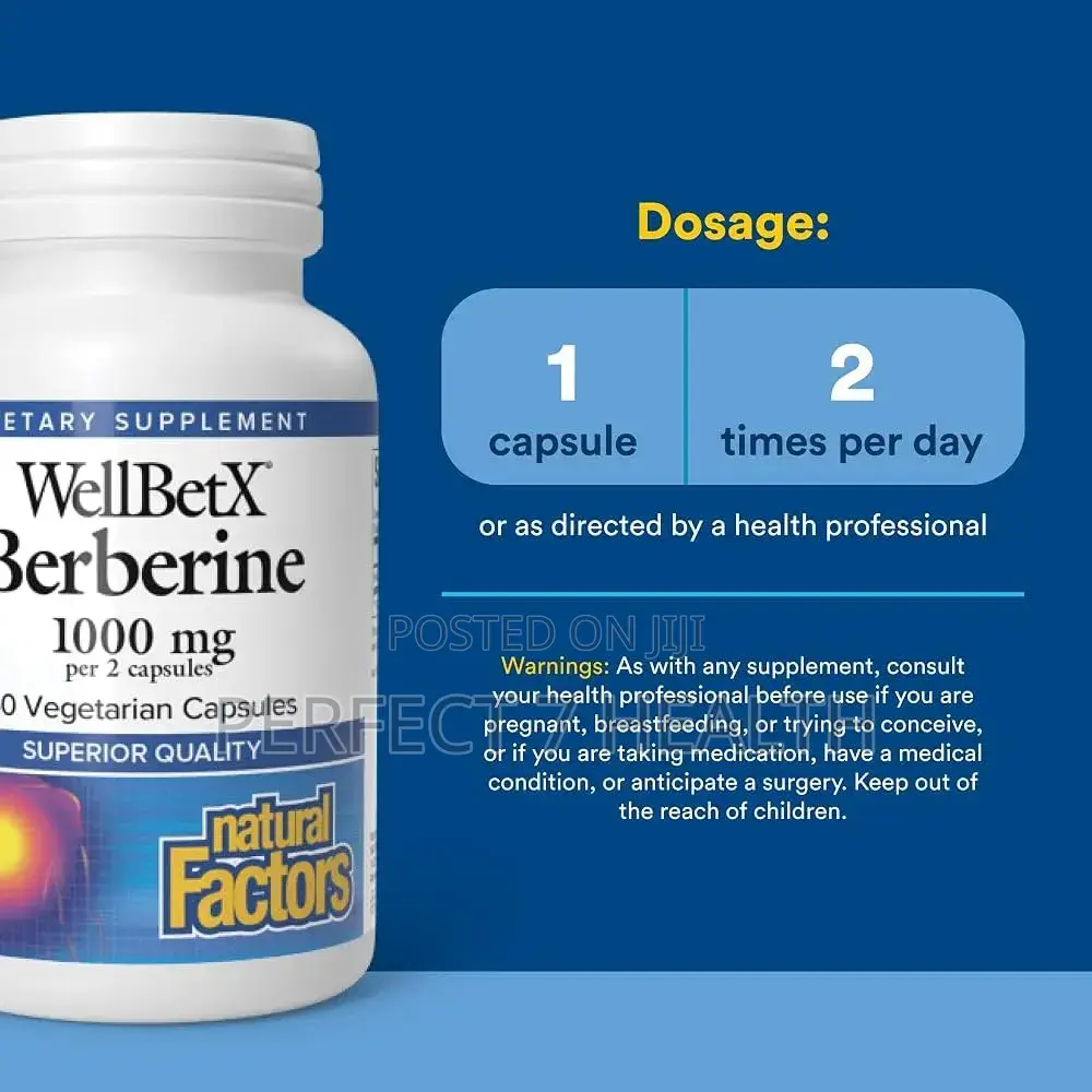 WellBetX Berberine, 500 Mg, Blood Sugar Balance, 60 Veggie Capsules