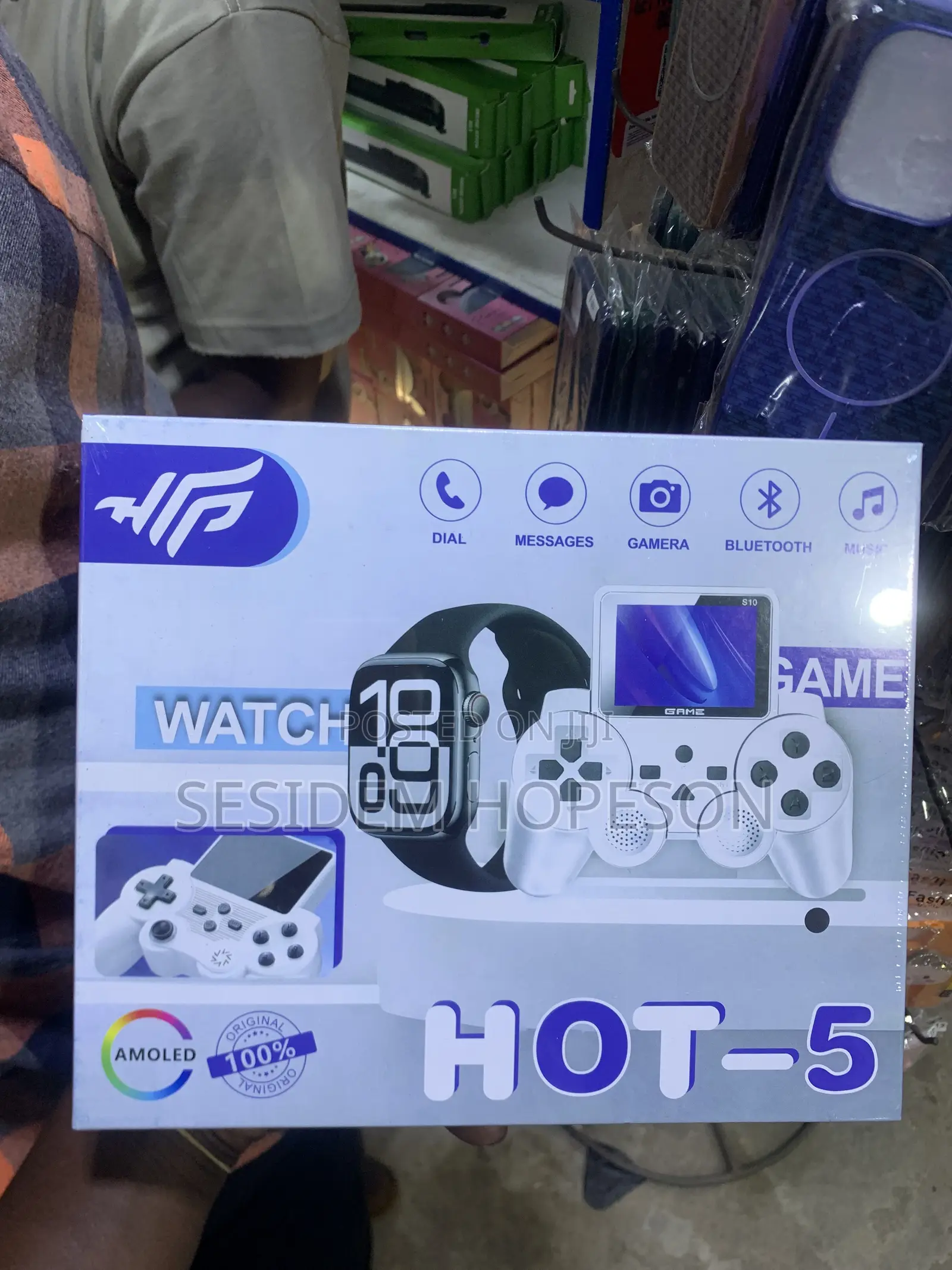 AMOLED HOT-5 Smart Watch and Retro Gaming Console Combo