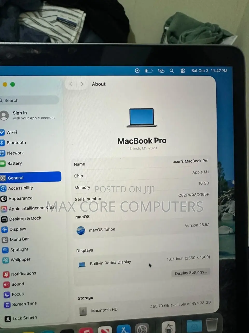 Laptop Apple MacBook Pro 2020 M1 16GB Apple M1 Pro SSD 512GB
