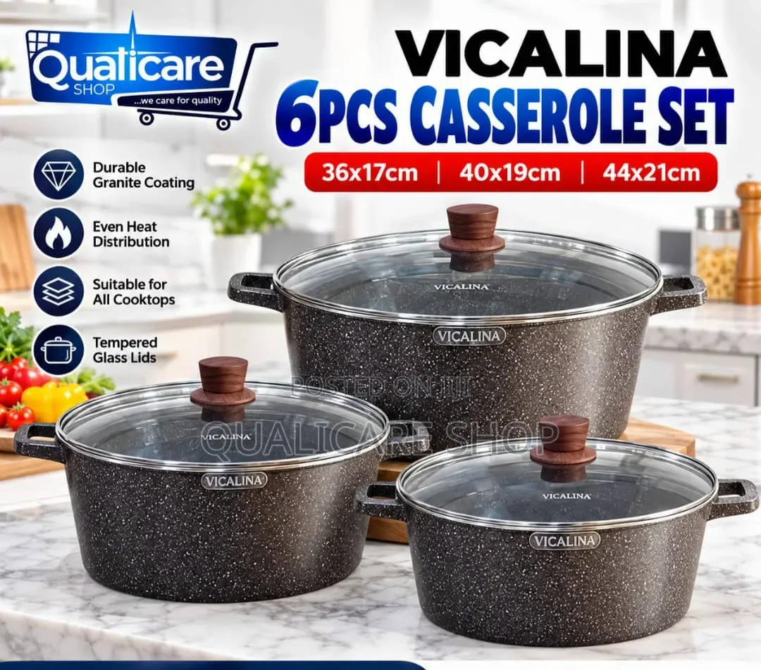 Cookware - Vicalina 6pcs Casserole Set - 36x17; 40x19; 44x21cm