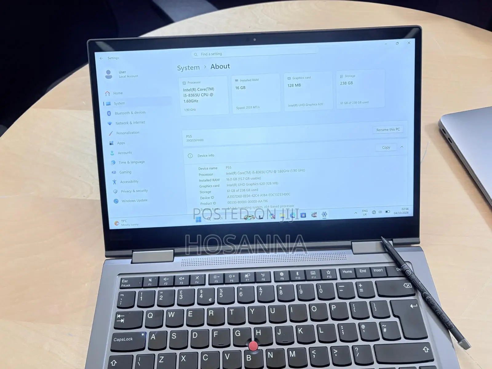 Laptop Lenovo ThinkPad X1 Yoga 16GB Intel Core i5 SSD 256GB