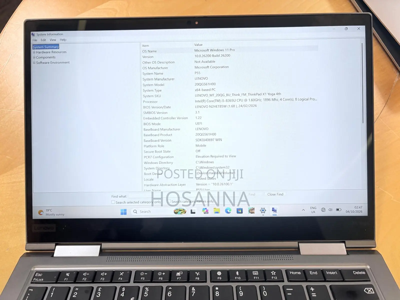 Laptop Lenovo ThinkPad X1 Yoga 16GB Intel Core i5 SSD 256GB