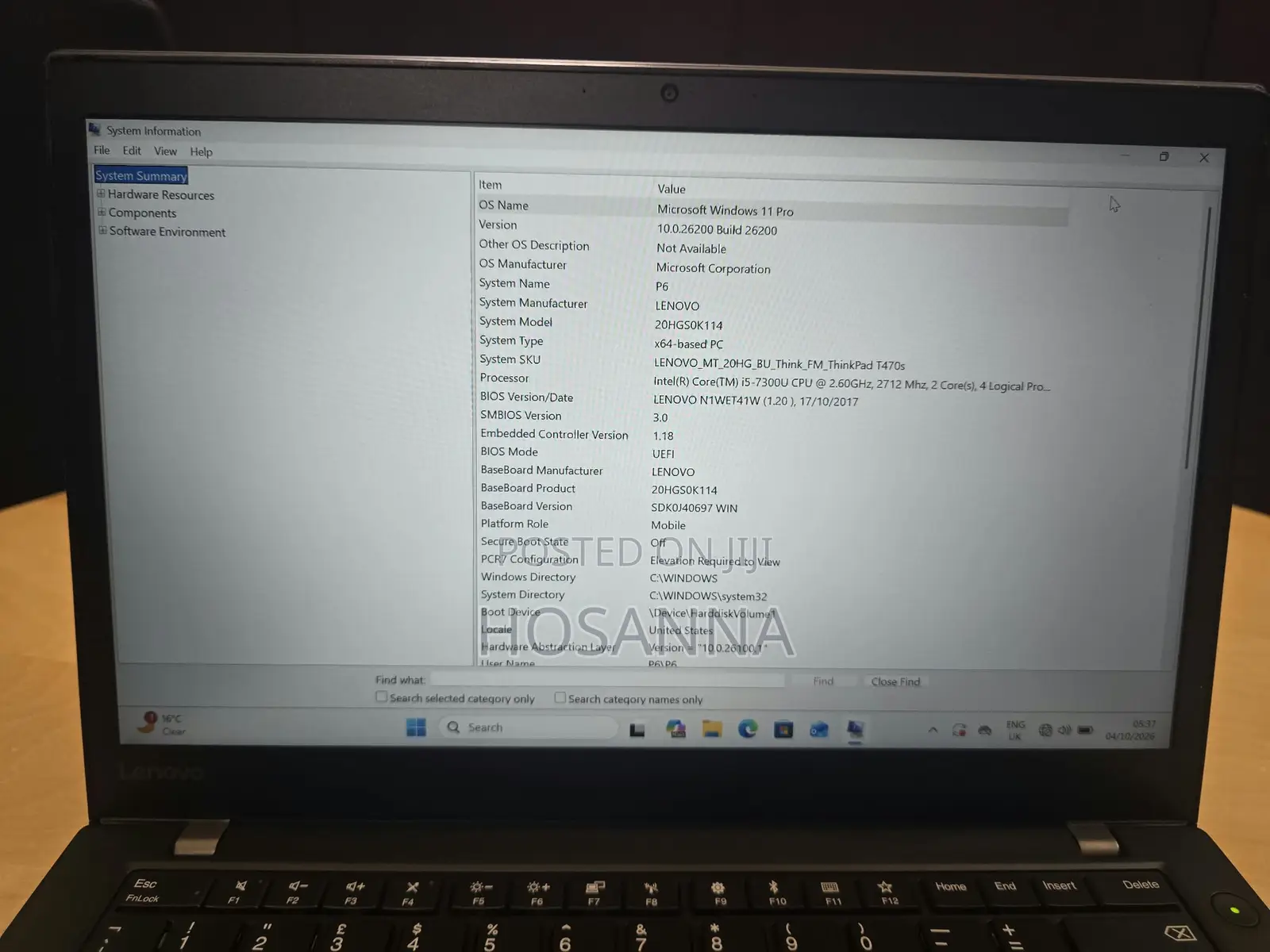 Laptop Lenovo ThinkPad T470s 8GB Intel Core i5 SSD 256GB