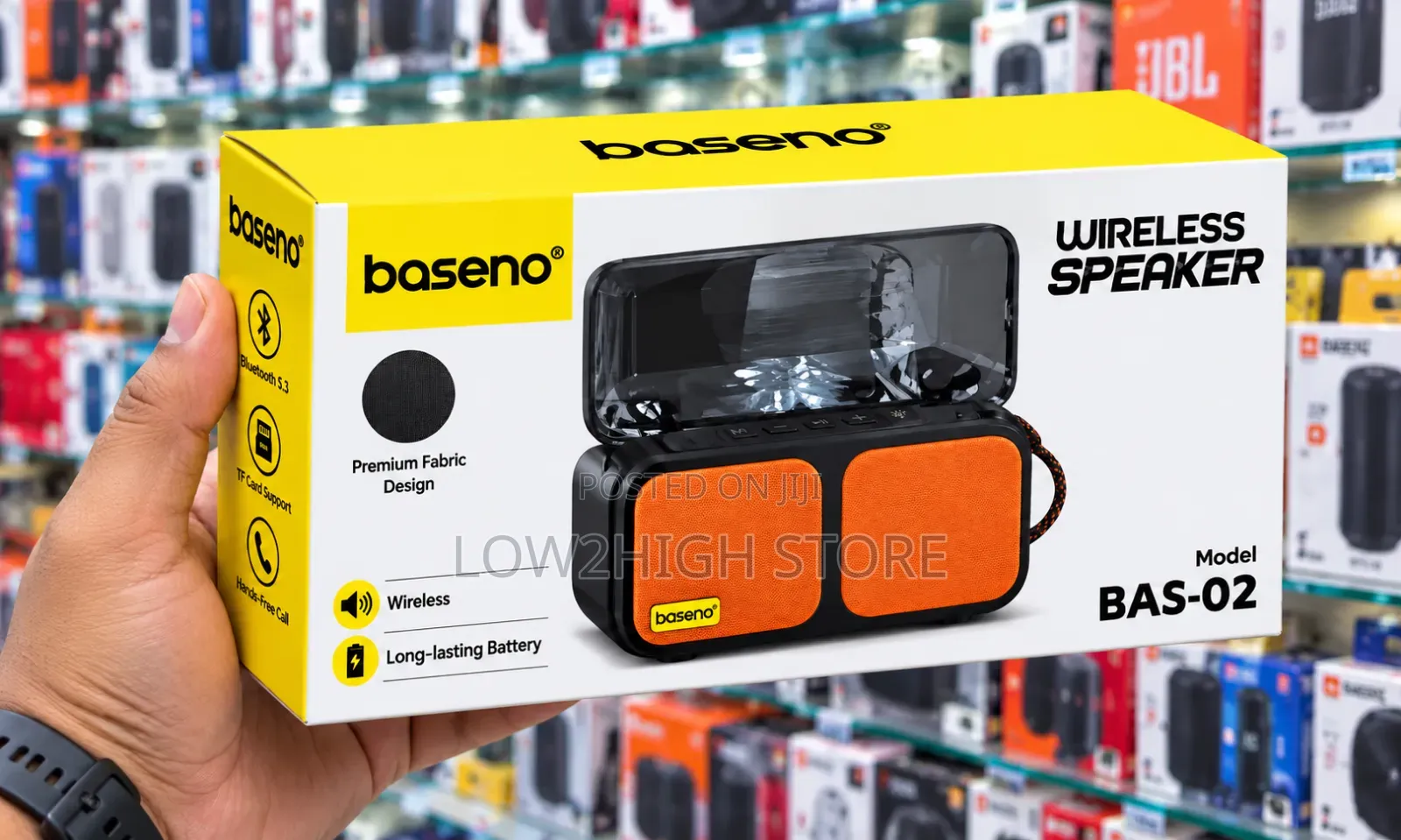 Baseno PopBang BAS-02 10W Deep Bass Bluetooth Speaker - Low2High