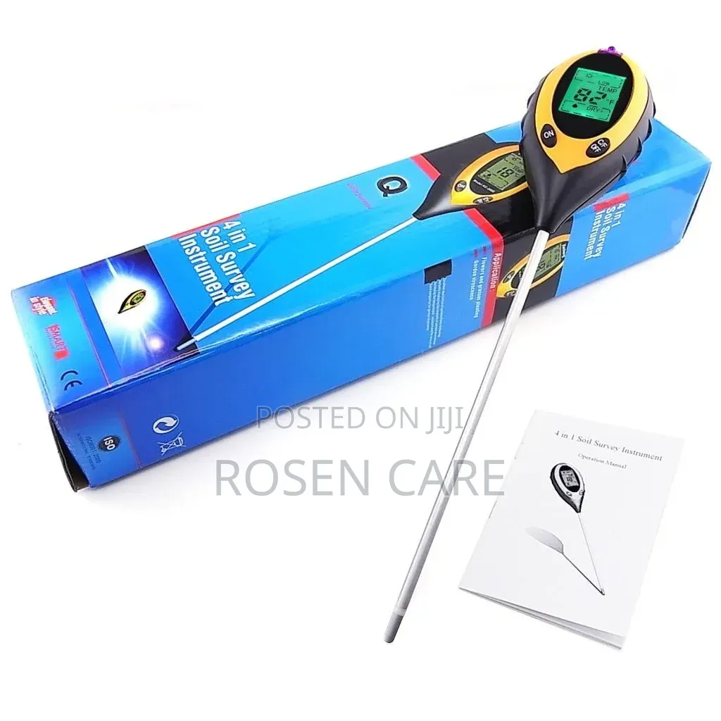 4-in-1 Soil PH Tester, Sunlight, Moisture and Temperature for Garden