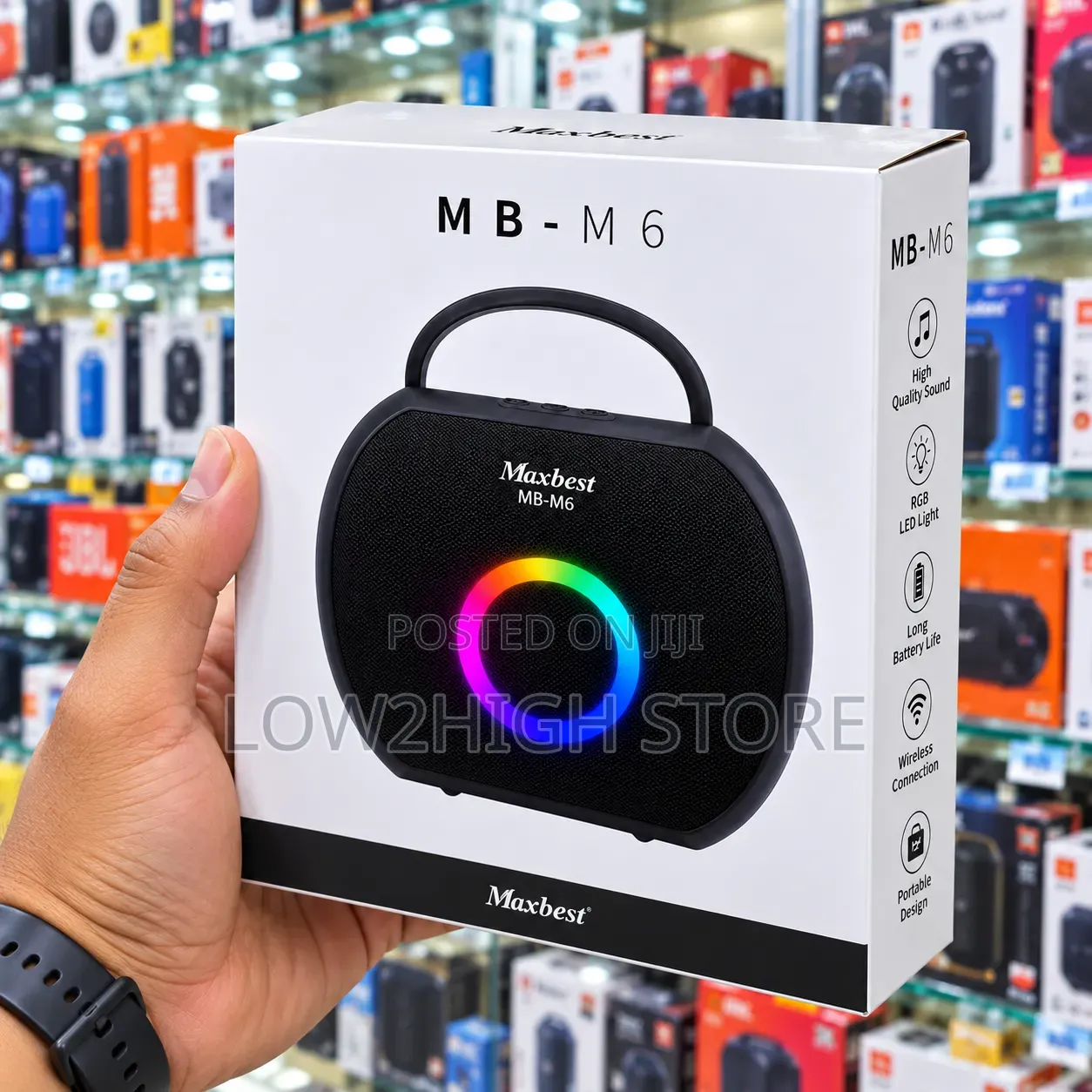 Maxbest MB-M6 Heavy Bass Wireless Bluetooth Speaker - Low2High