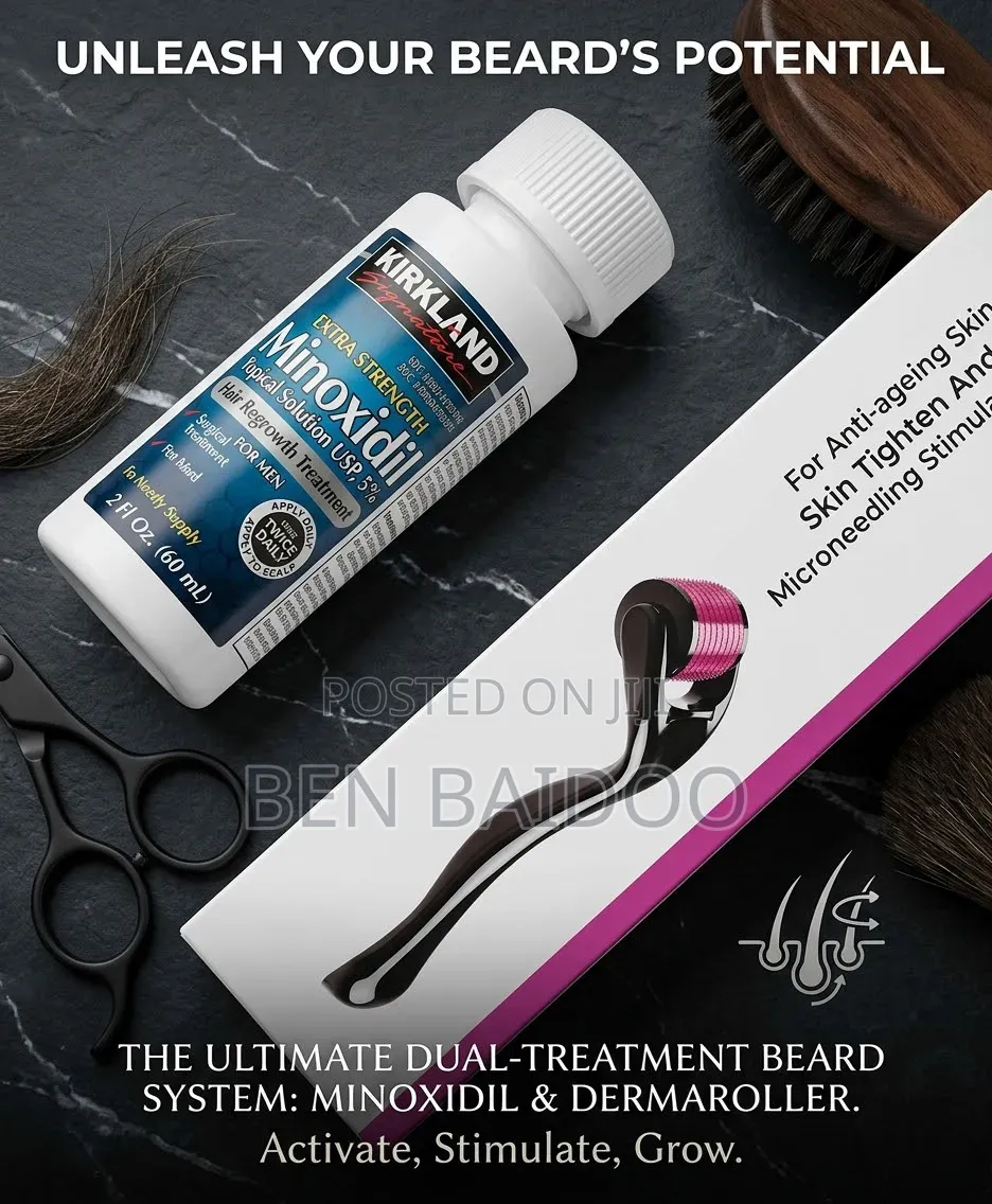 Kirkland Bottle and Derma Roller (Unleash Your Hair Growth)
