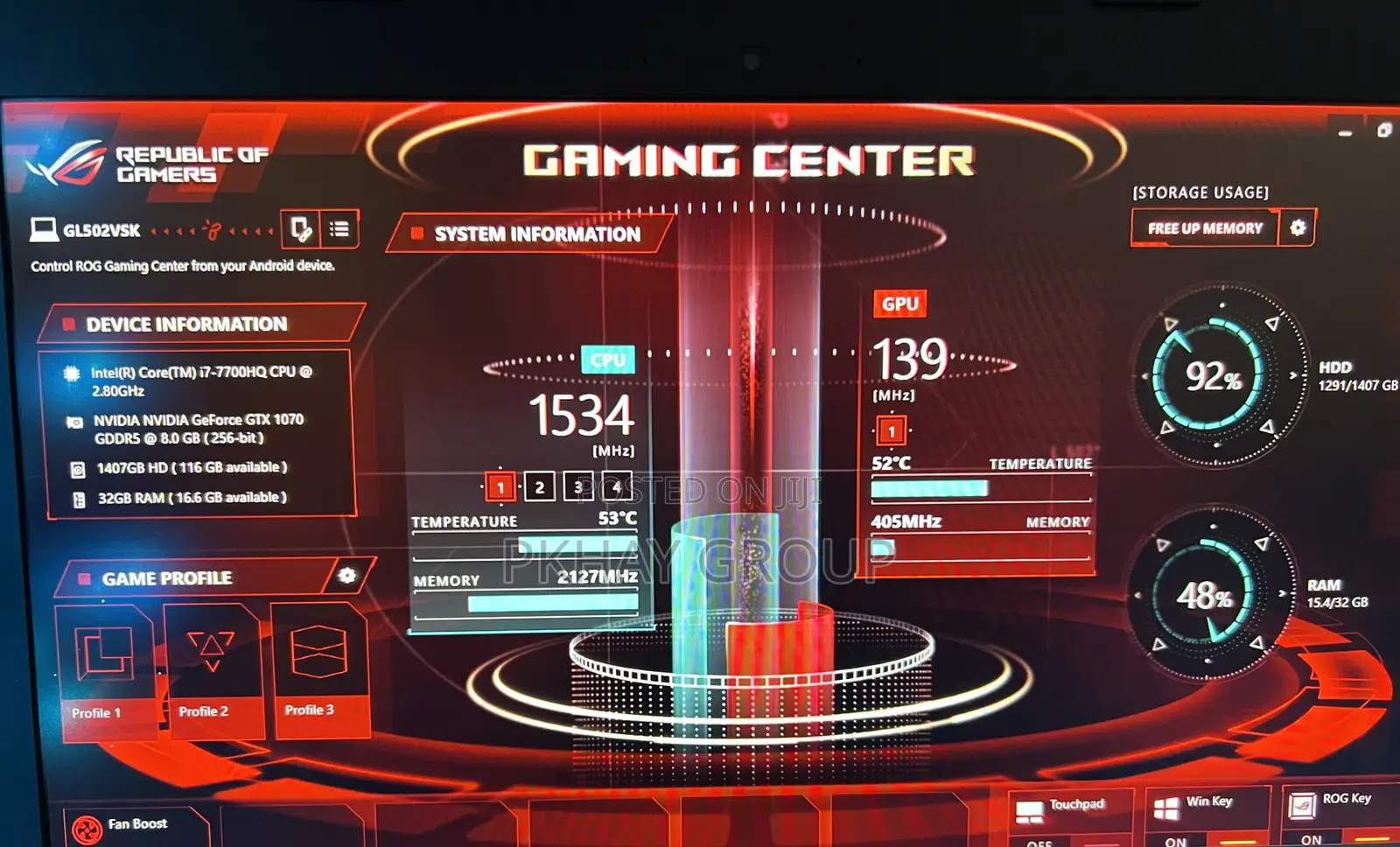 Laptop Asus ROG GL502VS 16GB Intel Core i7 SSD 512GB
