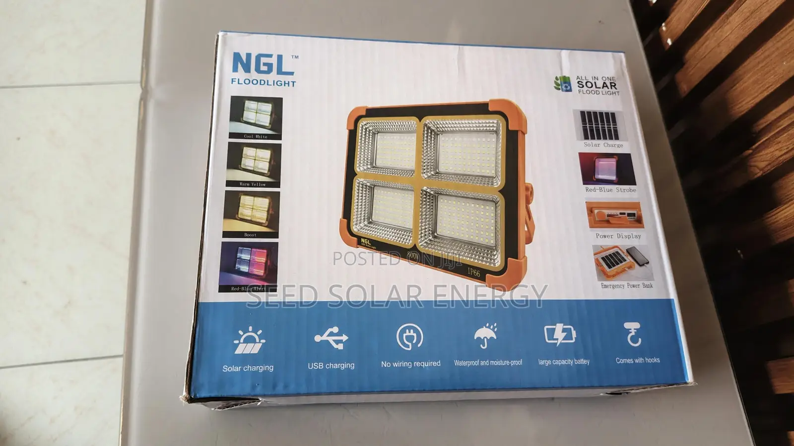 Solar Flood Light With Power Bank