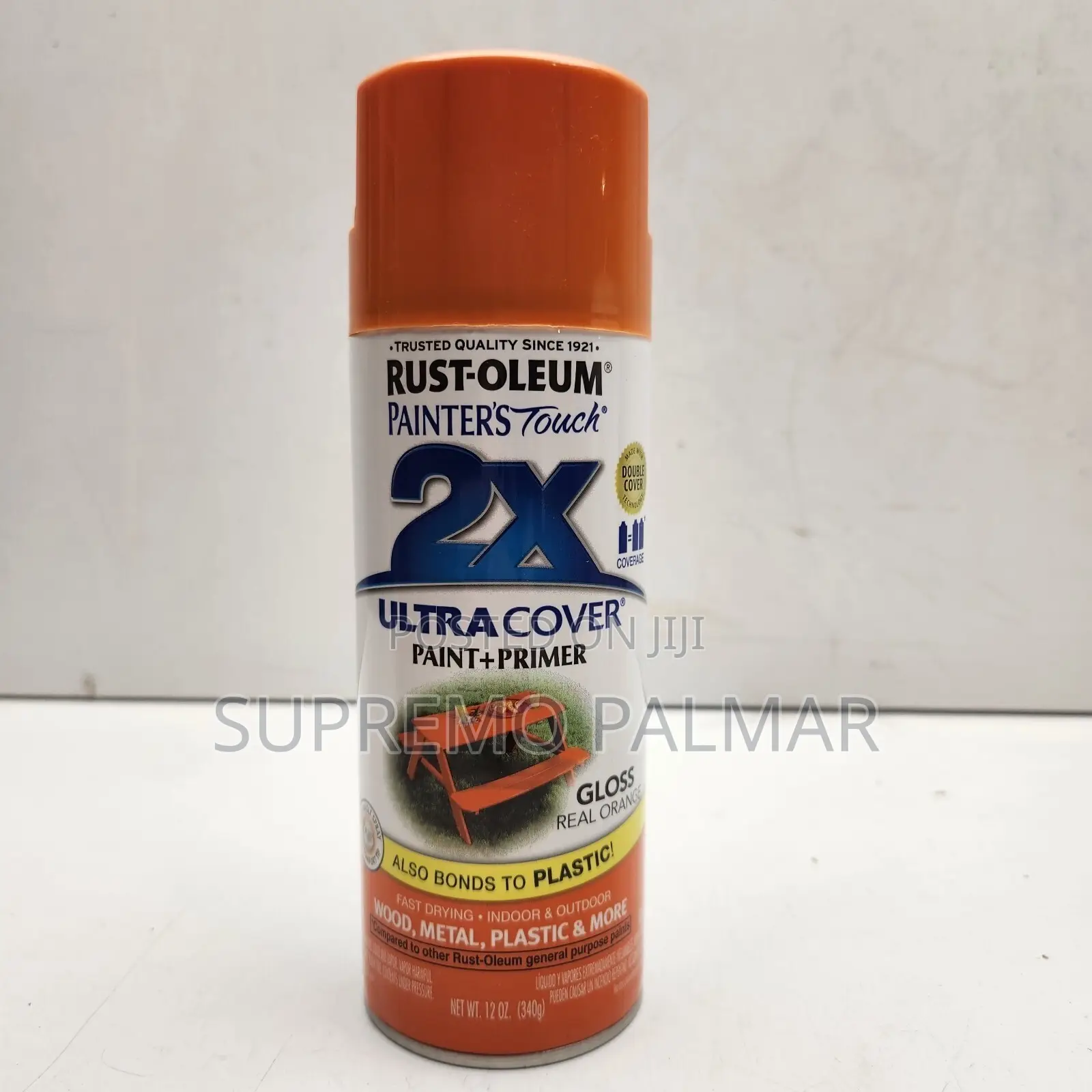 Rust-Oleum 2X Spray Paint 12oz – Gloss Real Orange Primer & Paint