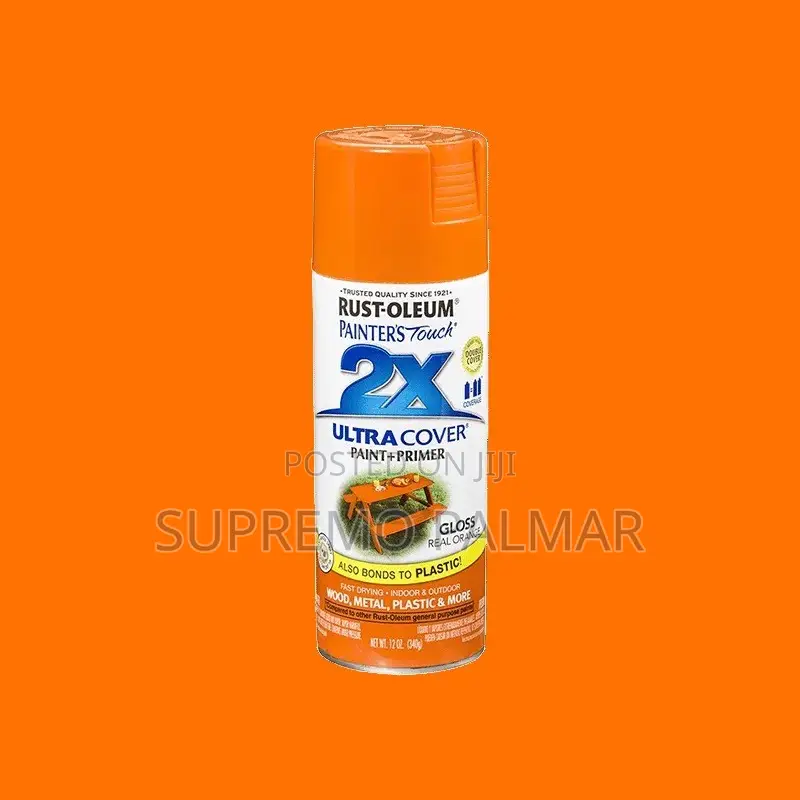 Rust-Oleum 2X Spray Paint 12oz – Gloss Real Orange Primer & Paint