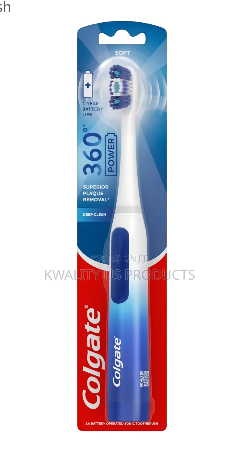 Colgate 360 Sonic Battery-Powered Toothbrush - Soft Bristles