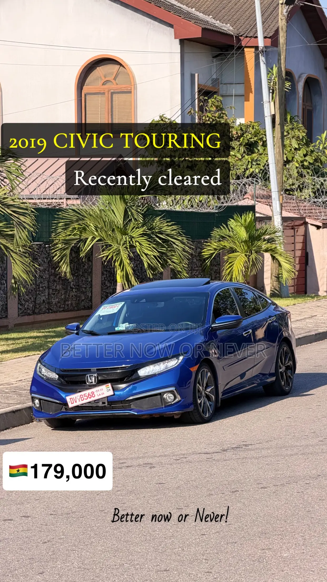 Honda Civic Touring Sedan 2019 Blue