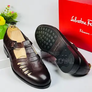 Brown Sandal Leather Shoe From Salvatore Ferragamo