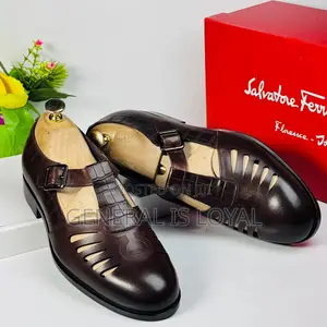 Brown Sandal Leather Shoe From Salvatore Ferragamo