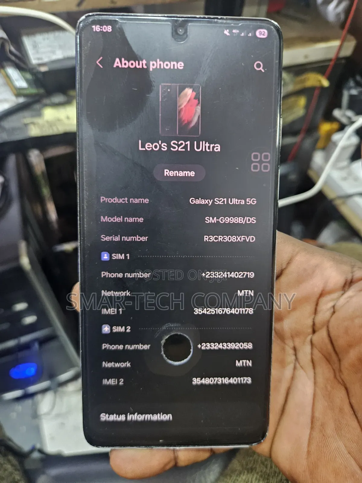 Samsung Galaxy S21 Ultra 5G 128 GB Black