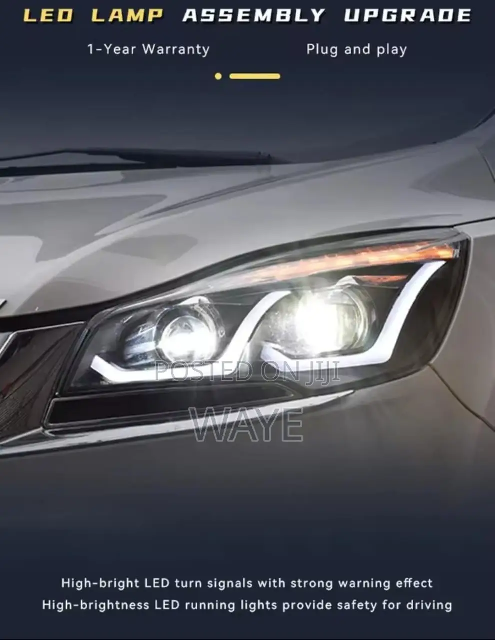 AKD Cars Styling Headlight for Ford Kuga Escape Headlights LED Running
