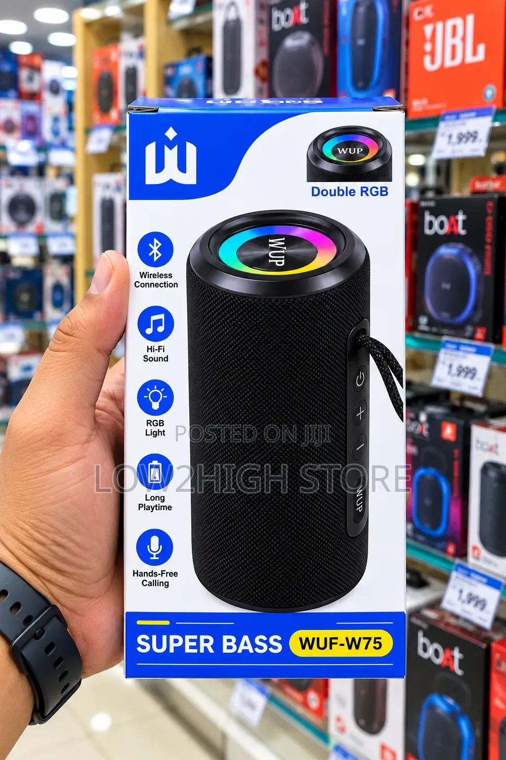 WUF-W75 15W Super Bass Bluetooth Speaker - Low2High