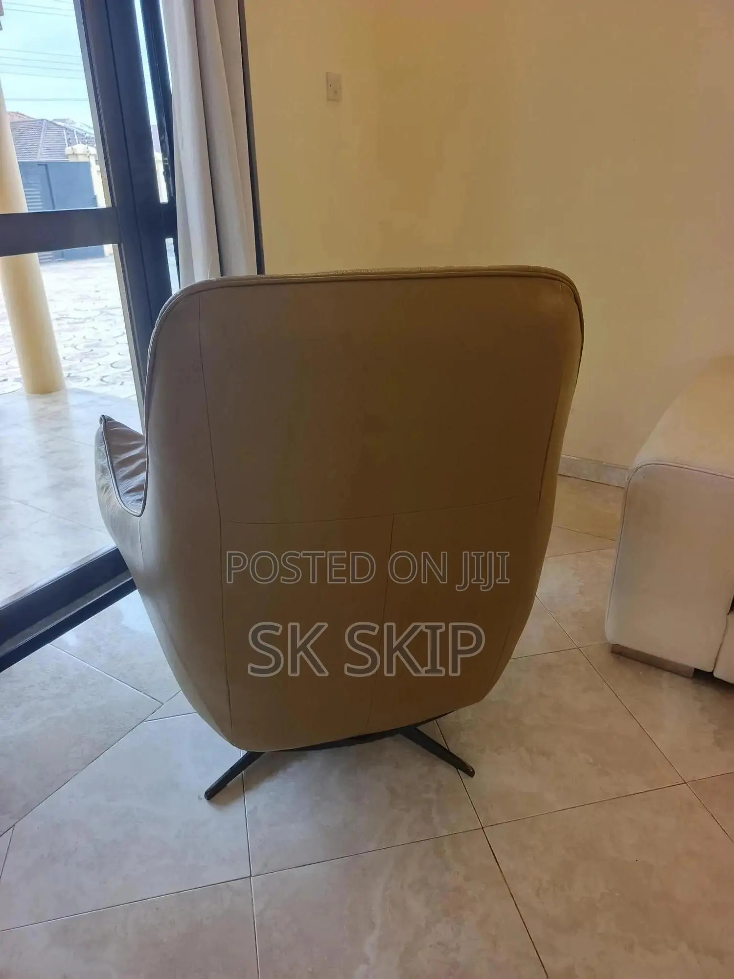 Mustard Yellow Natuzzi Editions Calma Swivel Chair