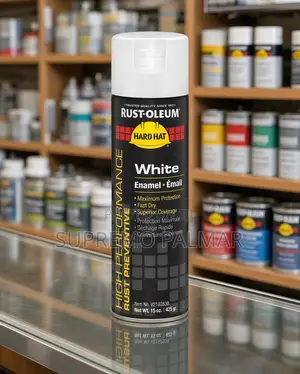 Rust-Oleum Hard Hat V2100 15oz – White Industrial Enamel Spray Paint