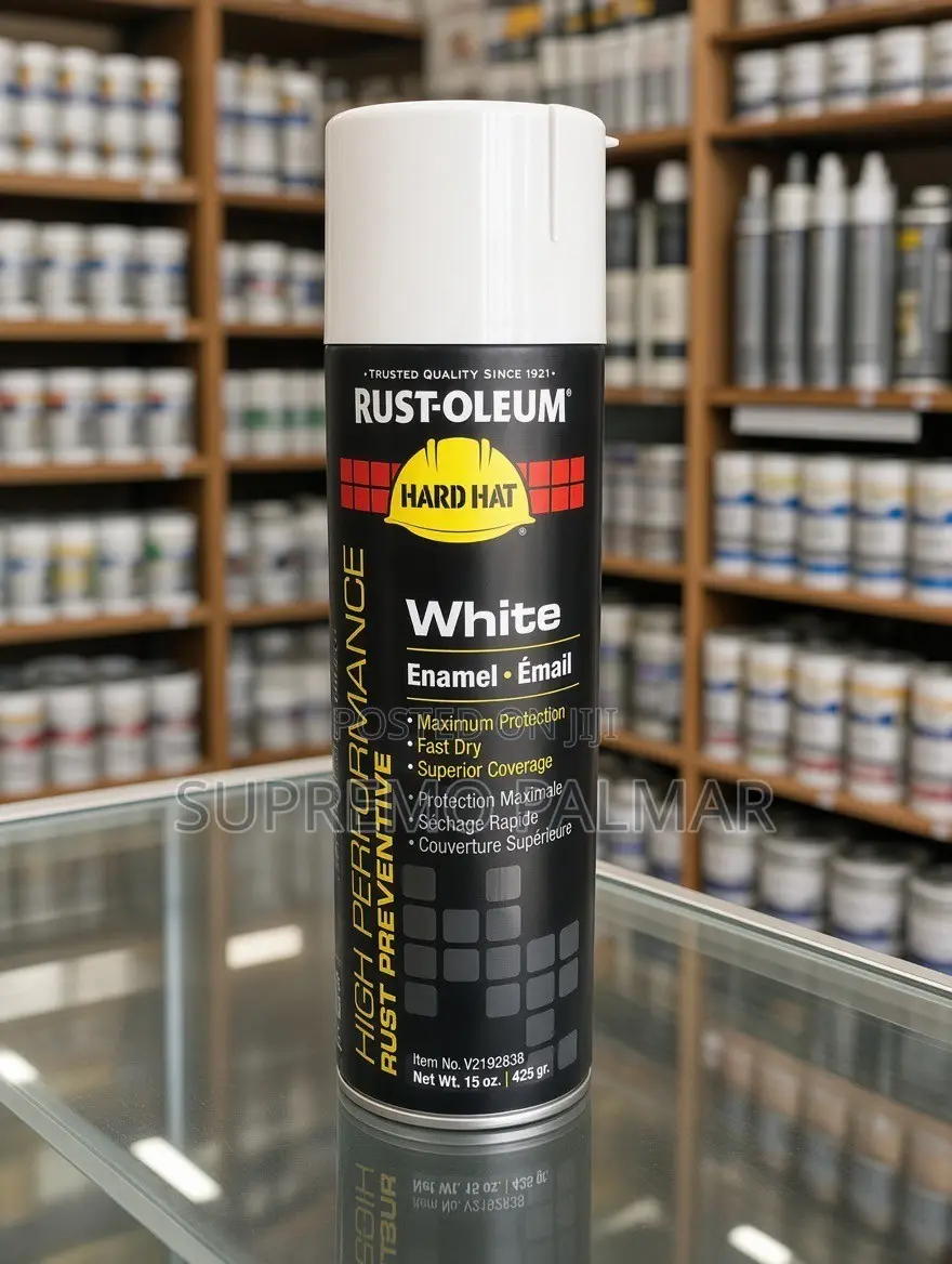 Rust-Oleum Hard Hat V2100 15oz – White Industrial Enamel Spray Paint