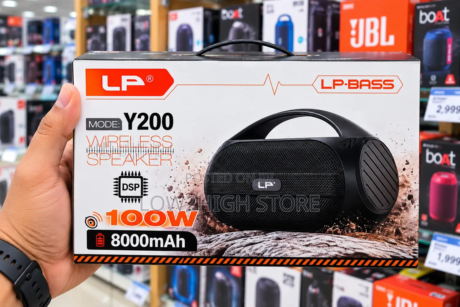 LP-BASS Y200 100W Super Deep Bass Bluetooth Speaker - Low2High