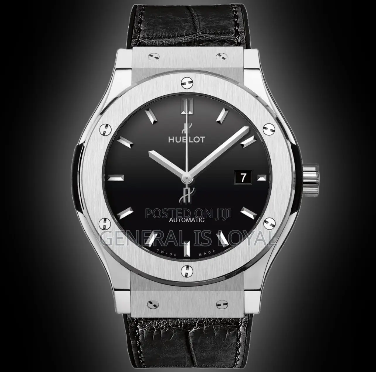 Hublot Classic Fusion Automatic Silver Black Leather