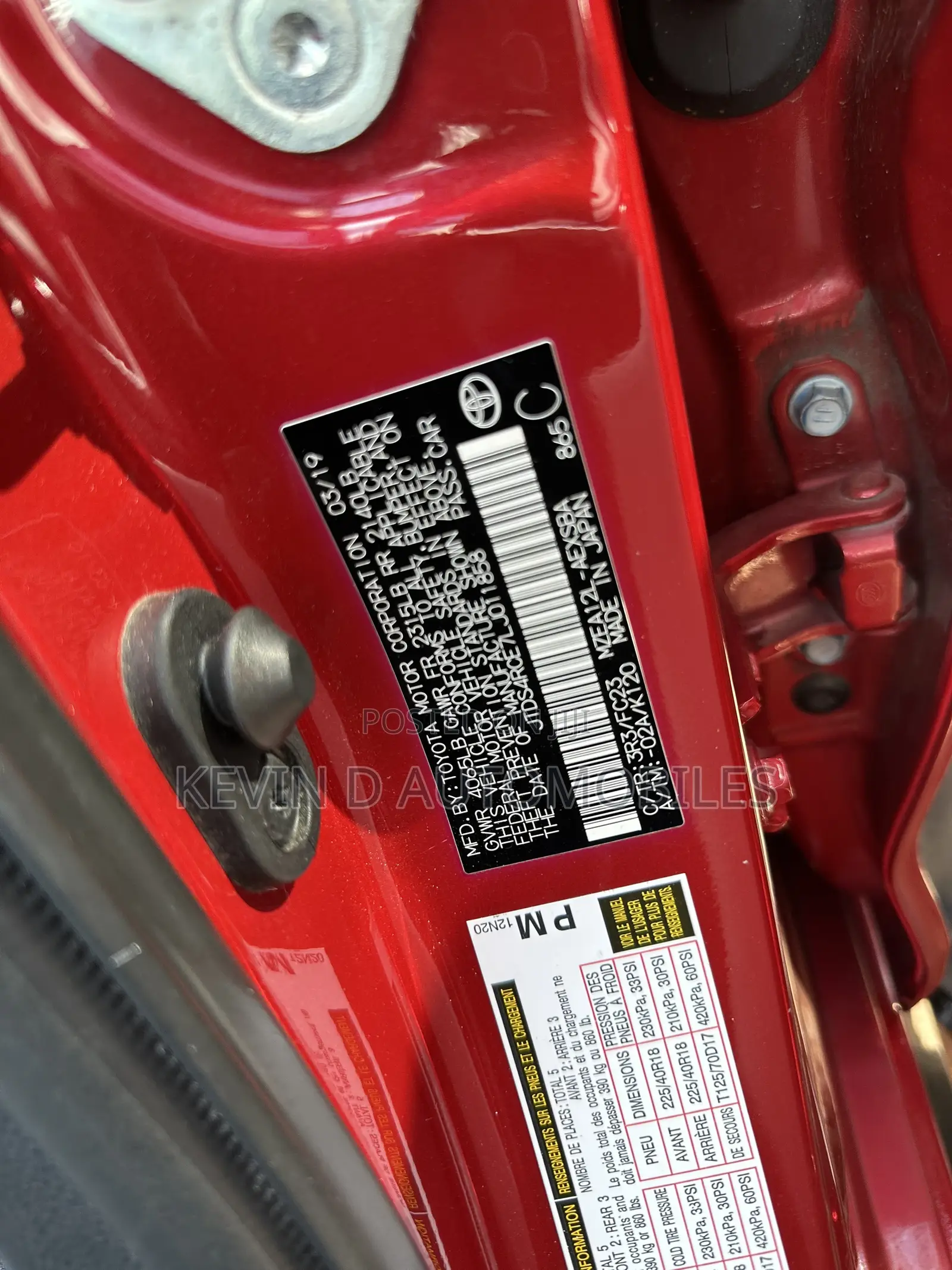 Toyota Corolla SE 2020 Red