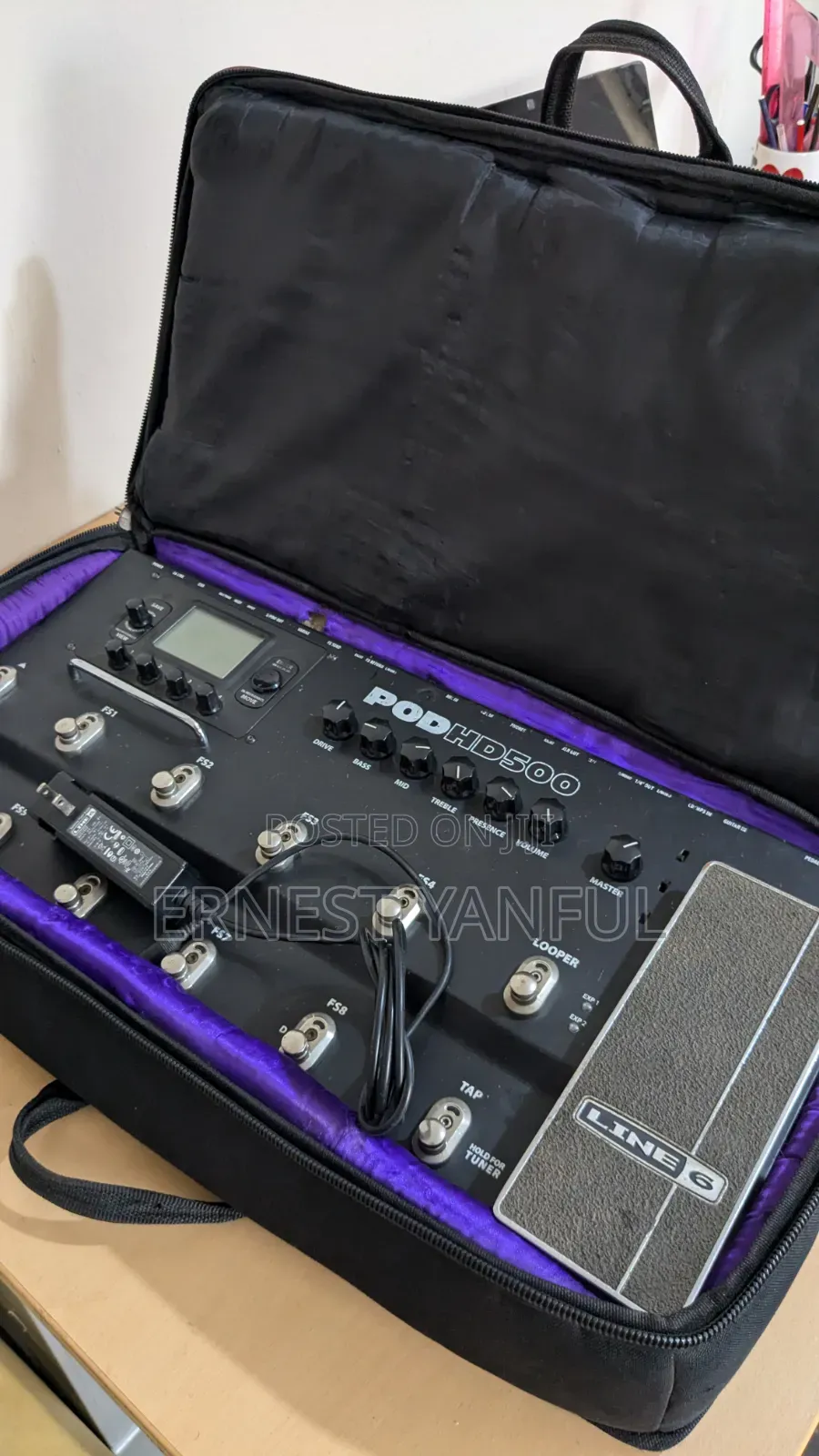 Line 6 POD HD500 Multi Effect Pedal With Adapter & Padded Bag