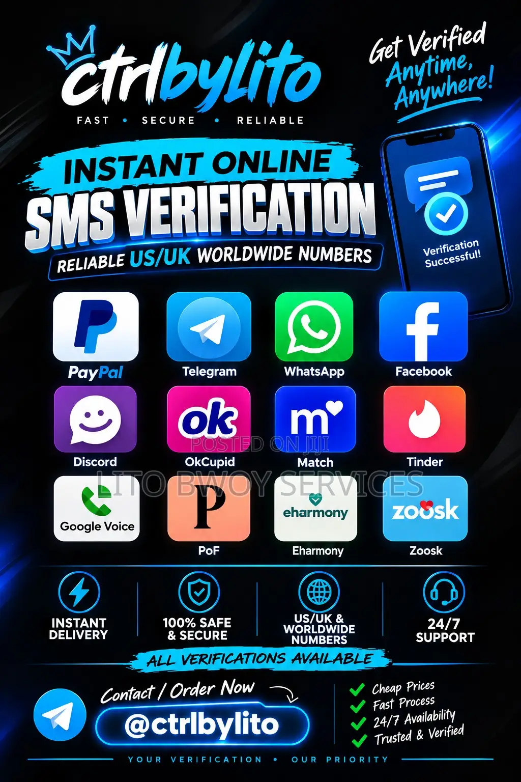 Instant Online SMS Verification – Reliable Us/Uk Worldwide Numbers