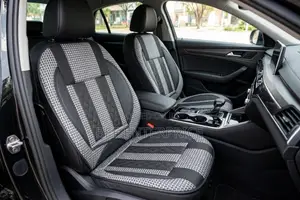 Luxury Universal Seat Cover-Ash and Black -Woven Design