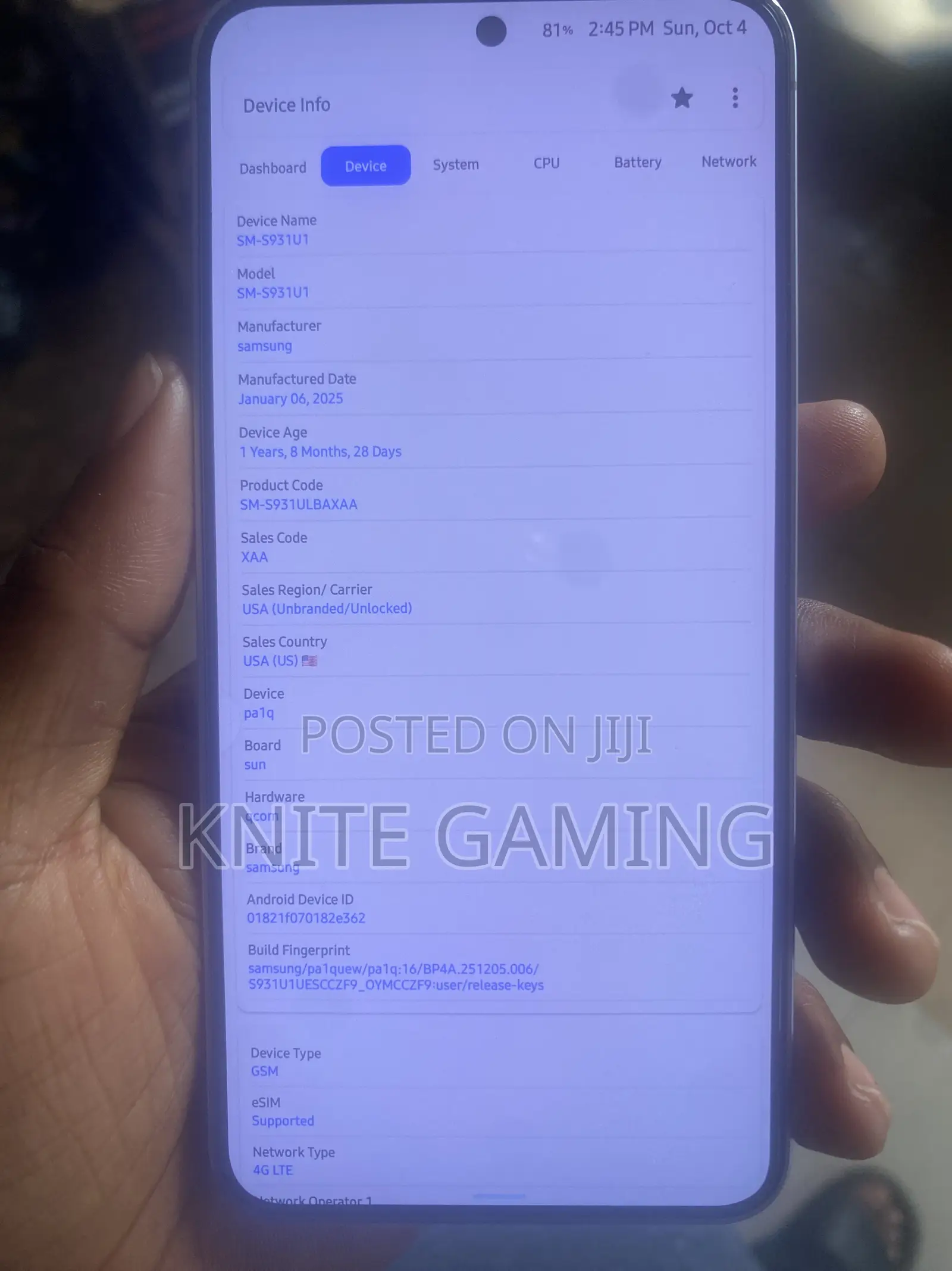 Samsung Galaxy S25 128 GB Blue