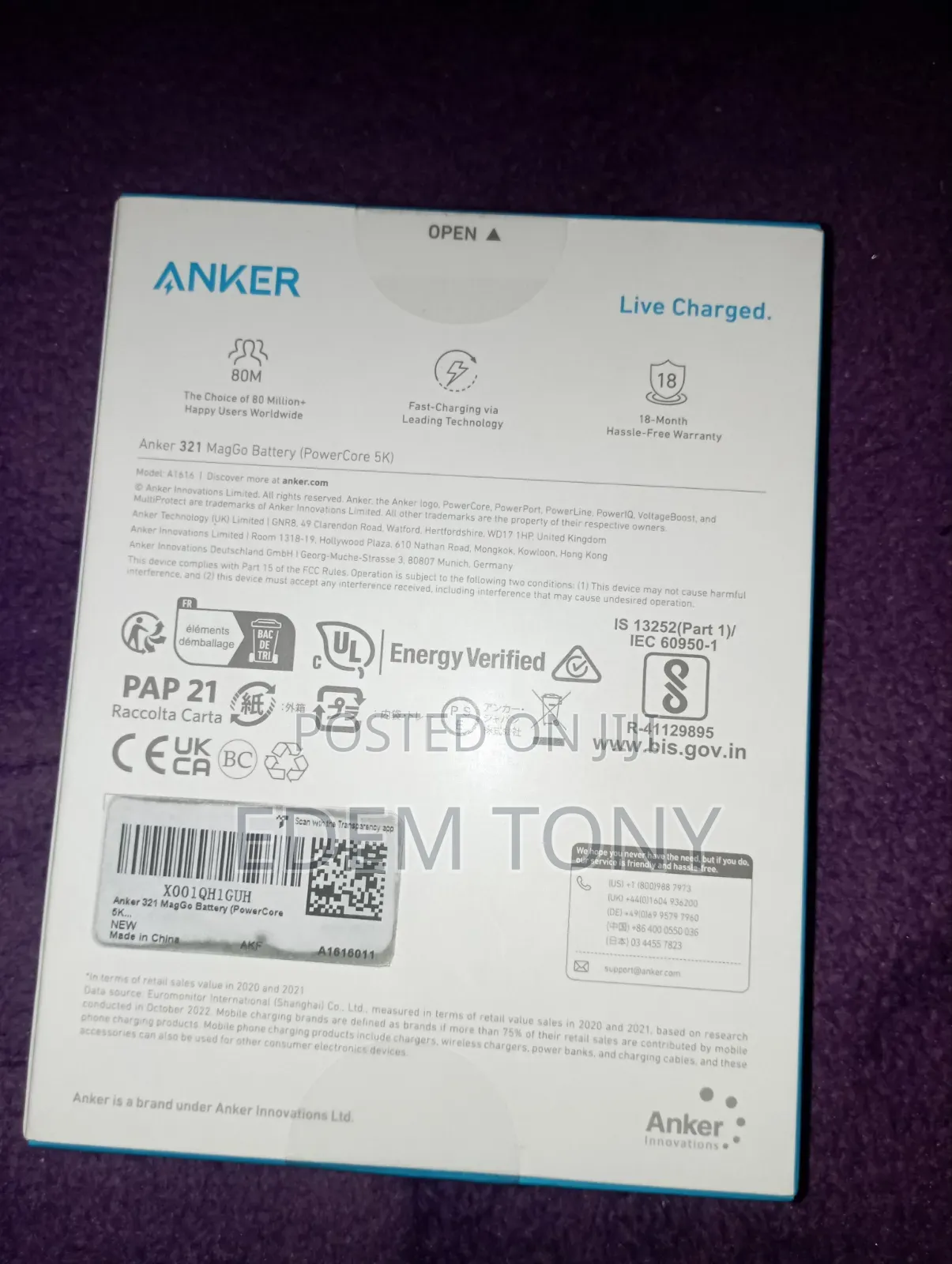 Anker Power Bank, 321 Magnetic Battery,PowerCore Magnetic 5,000mAh