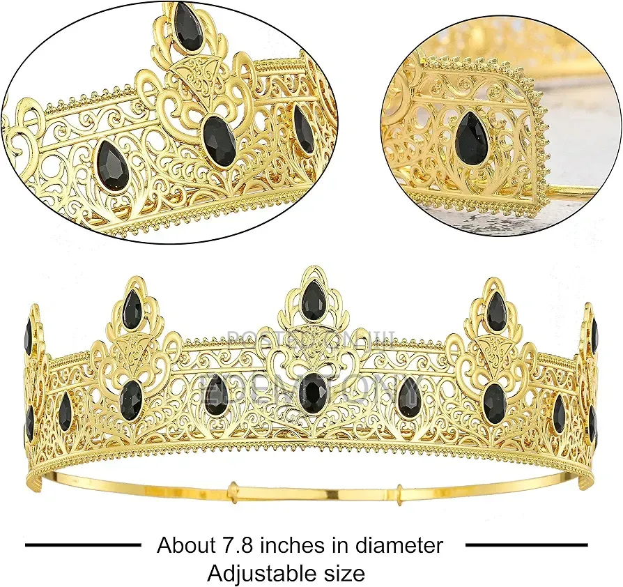 Birthday King Crown With Glittering Letter Sash -Rhinestone Crownpiece