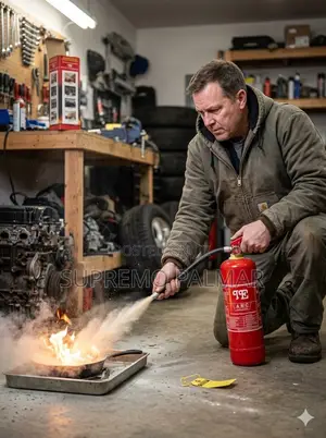 TE 1kg ABC Dry Powder Fire Extinguisher – Multi-Purpose Fire Safety