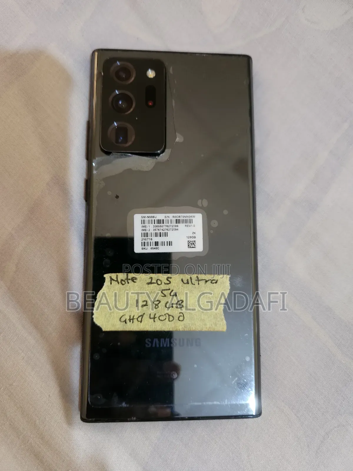 Samsung Galaxy Note 20 Ultra 5G 128 GB Black