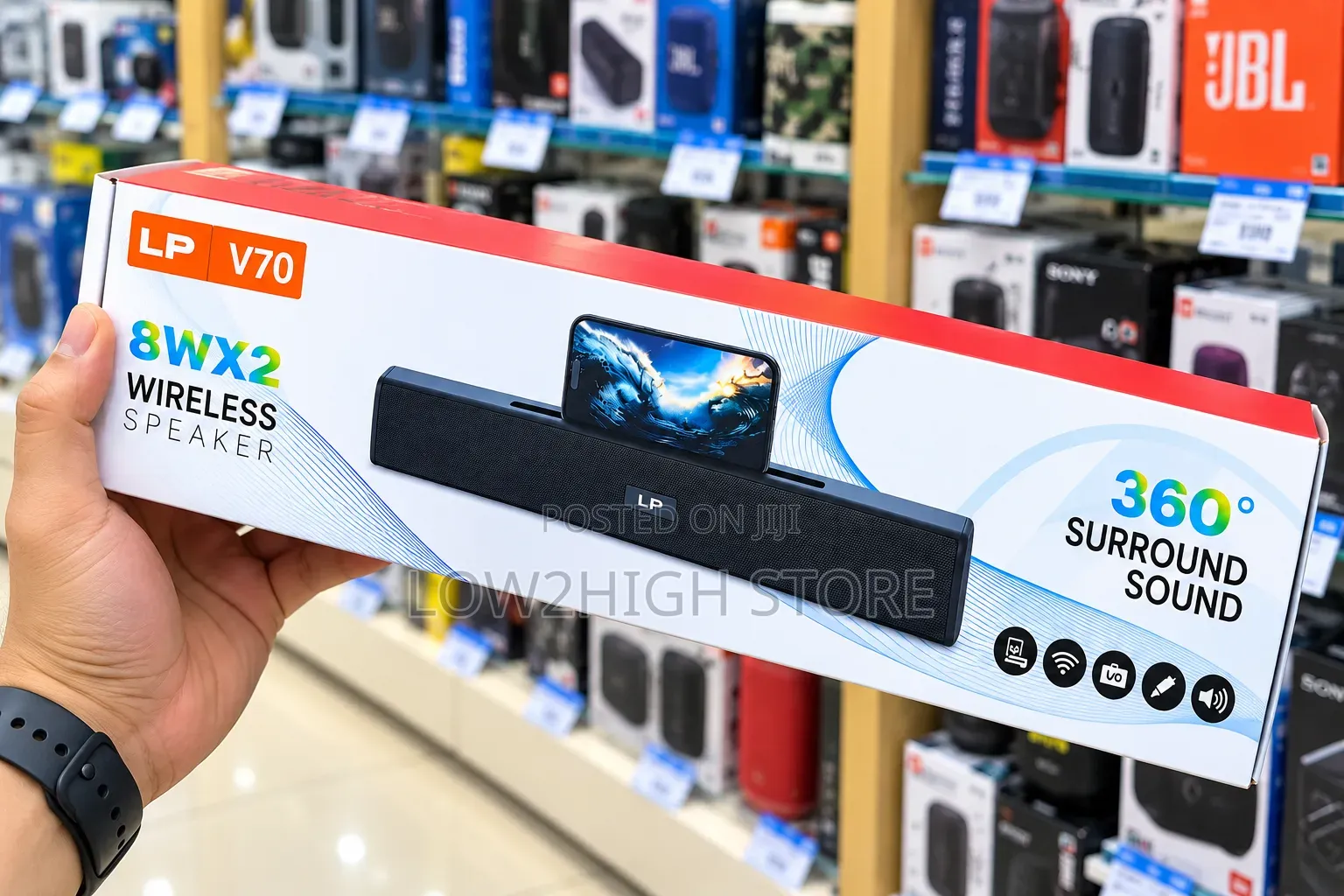 LP V70 16W 360° Hi-Fi Bass Bluetooth Speaker - Low2High