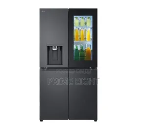 LG 671L Black Glass InstaView Cross Door Refrigerator (GC-X24FFCAB)
