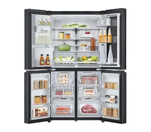 LG 671L Black Glass InstaView Cross Door Refrigerator (GC-X24FFCAB)