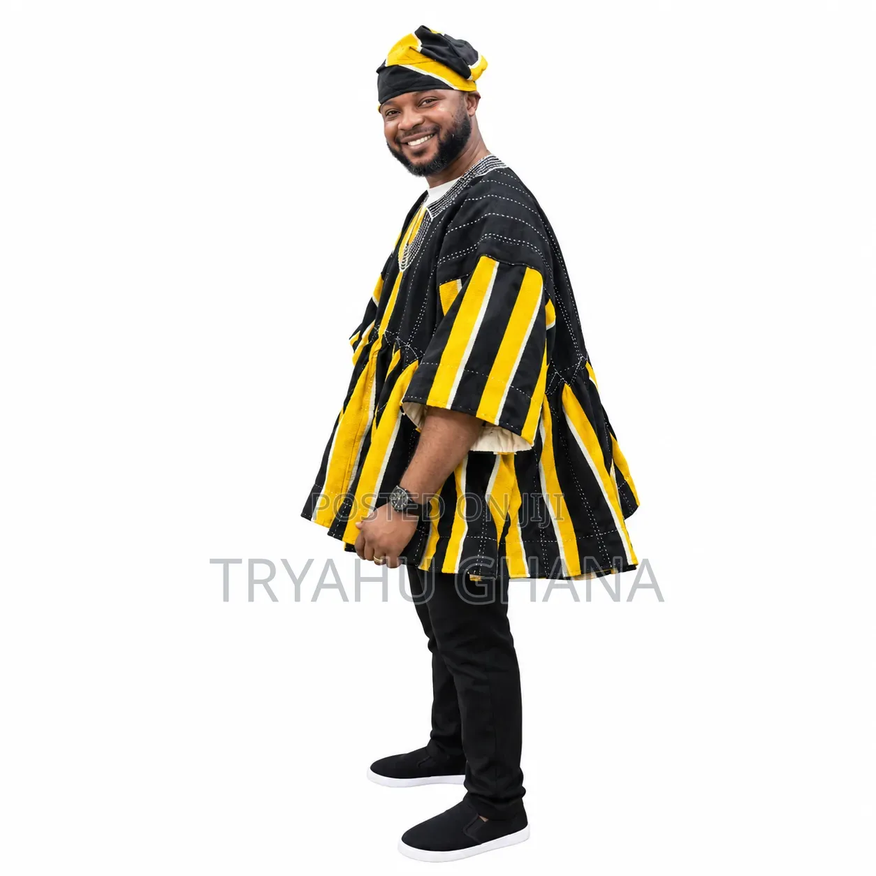 Black-White and Yellow Fugu Smock for Everyday Wear-Tryahu Deals