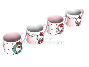Hello Kitty 4-Pack Stackable Ceramic Holiday Mugs Set - 443 Ml
