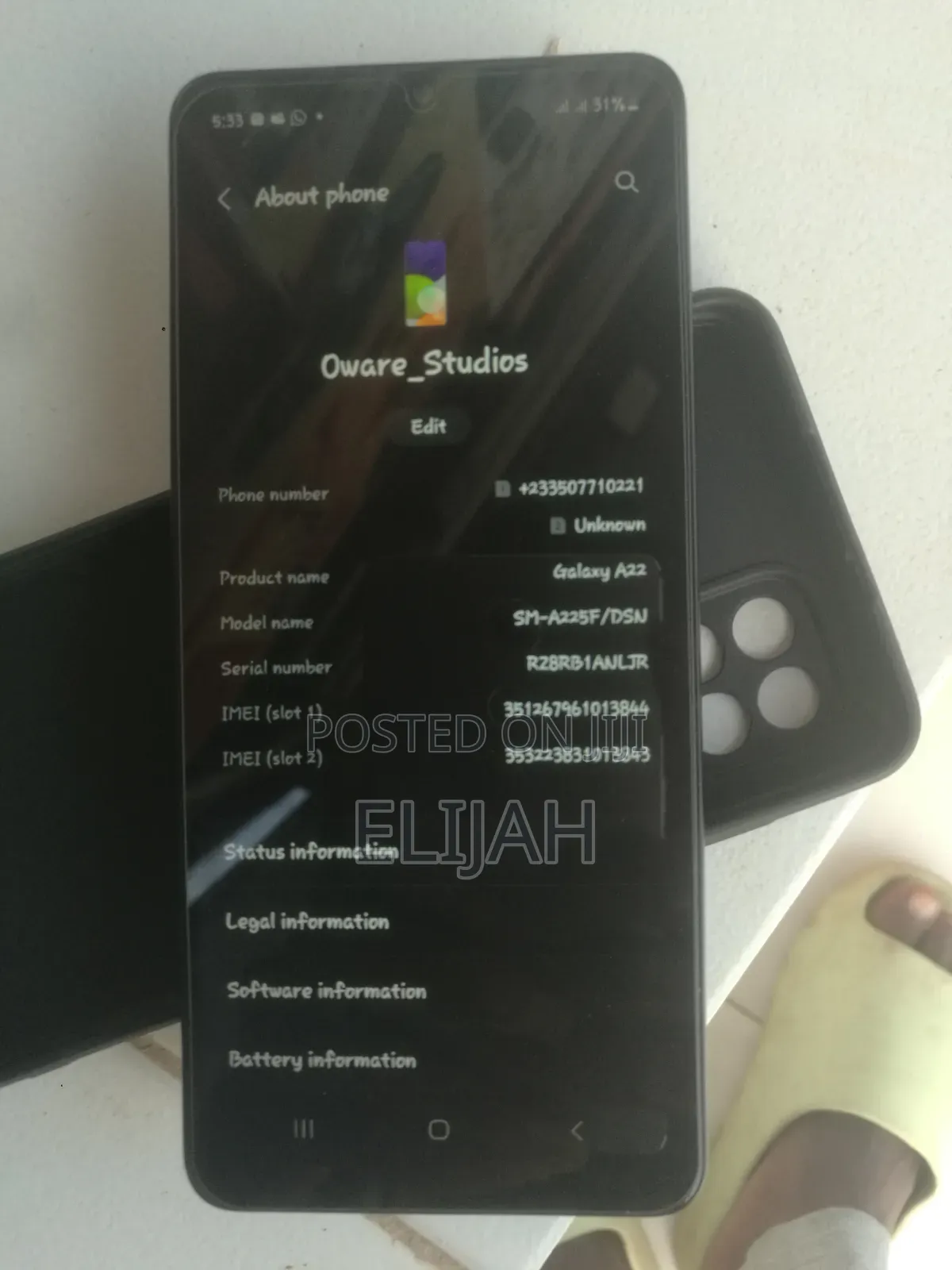 Samsung Galaxy A22 128 GB Black