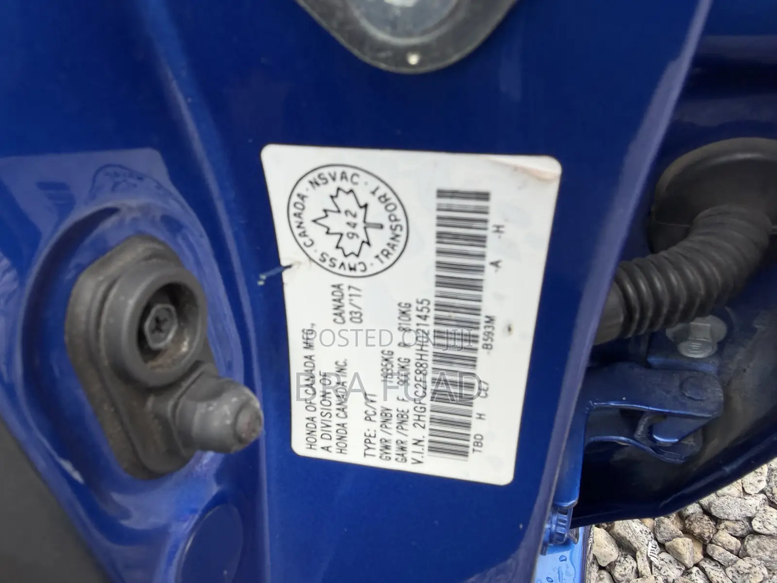 Honda Civic EX 4dr Sedan (2.0L 4cyl) 2017 Blue