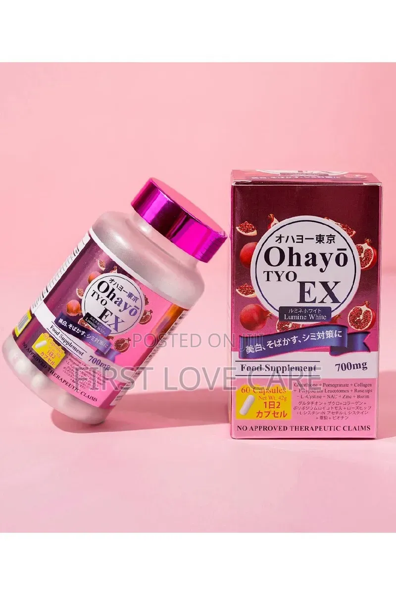Ohayo TYO EX Lumine White Glutathione 700mg, 60 Capsules