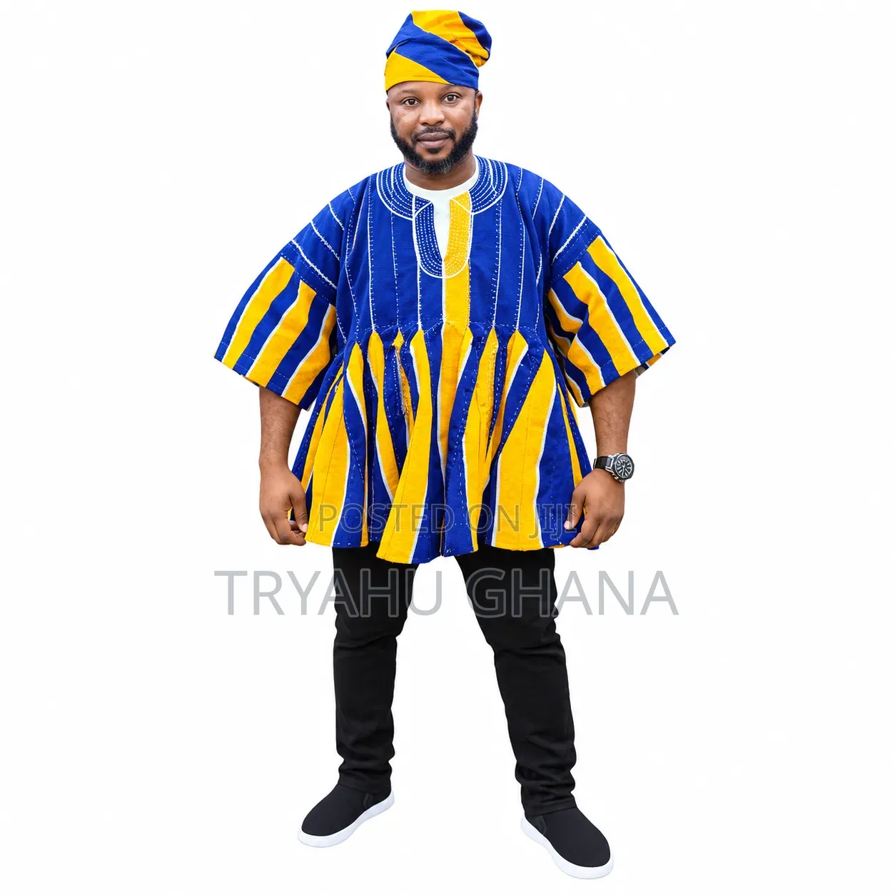 Handmade Ghanaian Smock Tops for Men — Batakari & Fugu